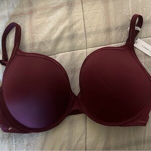 Victoria's Secret Burgundy T-Shirt Bra with Seamless Design